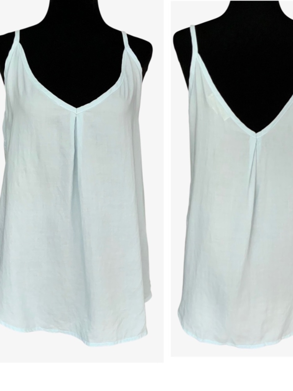 Anthropologie Cloth & Stone V Neck Spaghetti Strap Light Blue Camisole SZ S